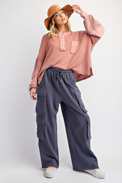 She's Alright Mineral Wash Sleeveless Henley
