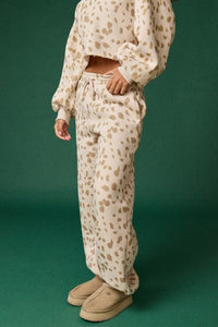 Printed Jogger Pants Cream