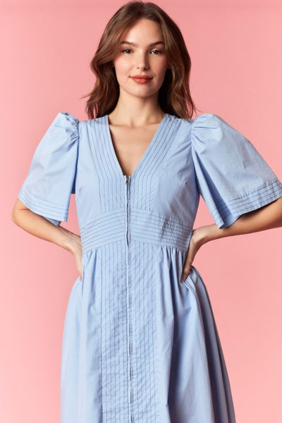 sea zippy smocked midi dress AE Strapless Smocked Embroidered Midi Dress