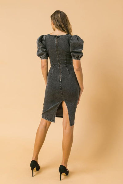 Acid Washed Denim Mini Dress Black - Southern Fashion Boutique Bliss Acid Washed Denim Mini Dress Black - Southern Fashion Boutique Bliss