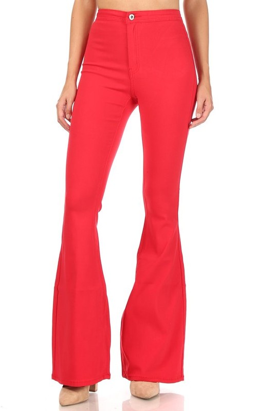 High Waist Disco Bell Bottom Pants Red - Southern Fashion Boutique Bliss High Waist Disco Bell Bottom Pants Red - Southern Fashion Boutique Bliss