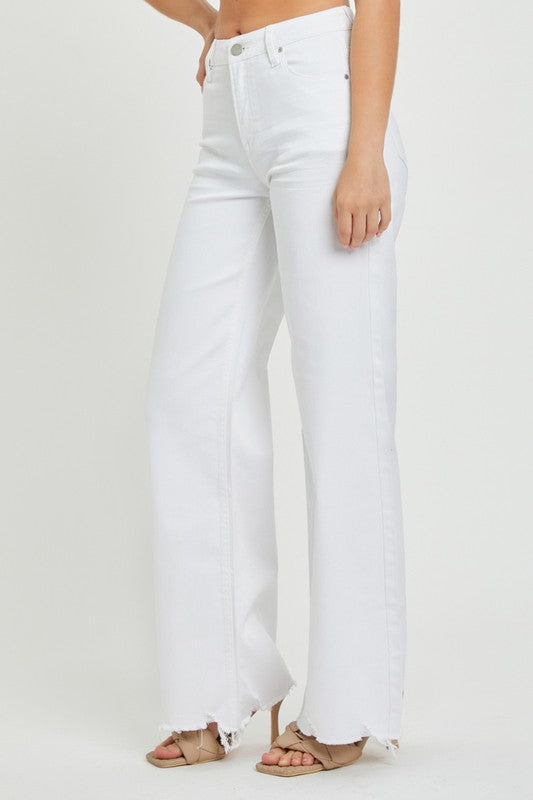 High Rise Wide Jeans White