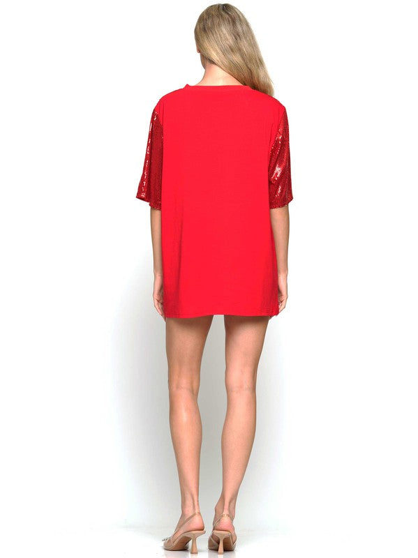 Christmas Tree Sequin Dress Red - Southern Fashion Boutique Bliss Christmas Tree Sequin Dress Red - Southern Fashion Boutique Bliss