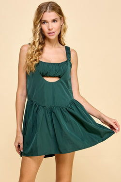 Ruffle Hem Athletic Dress Hunter Green - Southern Fashion Boutique Bliss Ruffle Hem Athletic Dress Hunter Green - Southern Fashion Boutique Bliss
