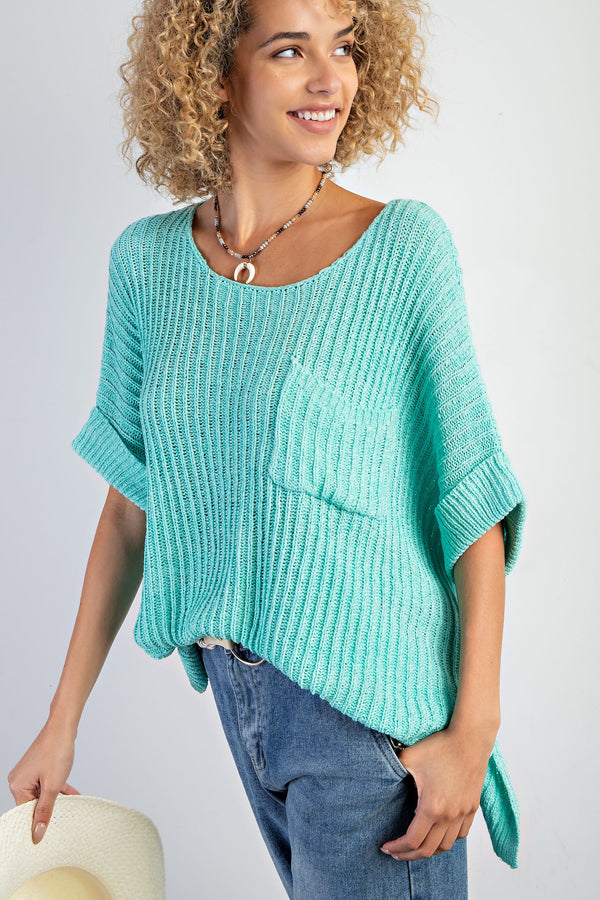 Knitted Sweater Top Mint