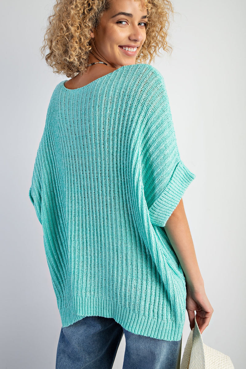 Knitted Sweater Top Mint