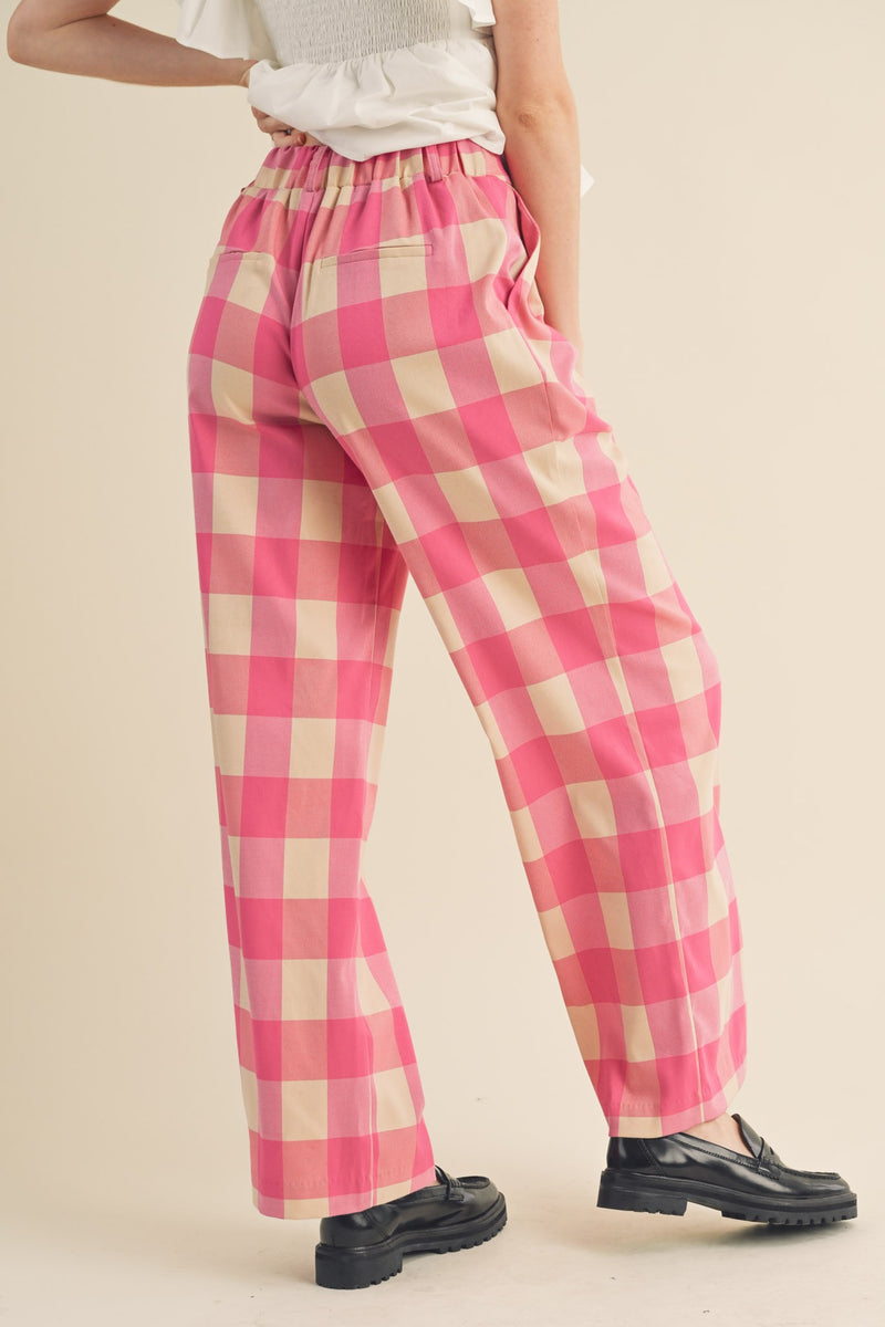 pink plaid dress pants Plaid In Pink Pants With Free Multitool & Delivery