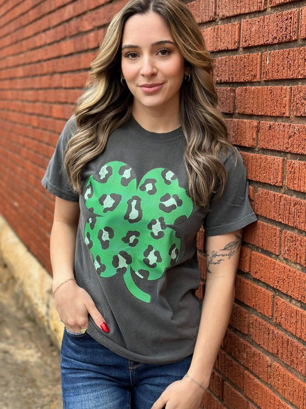 Leopard St Patty's Tee Pepper