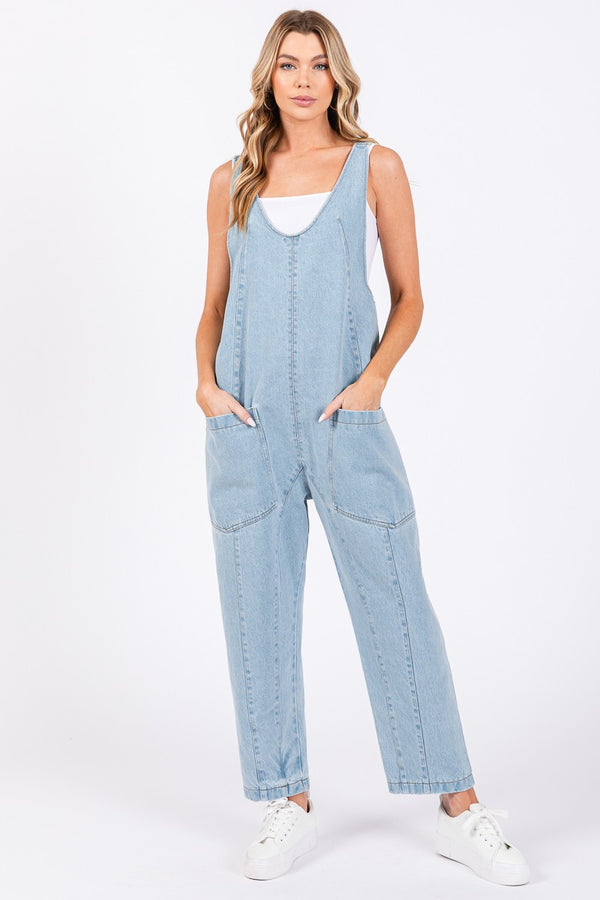 Overall Jumpsuit Washed Denim