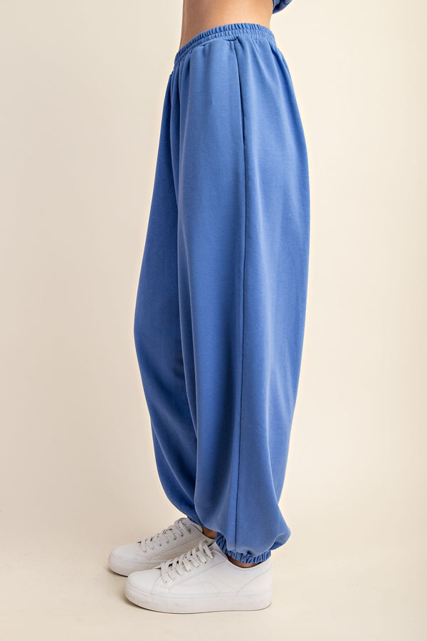 Relaxed Fit Mixed Jersey Sweatpants Blue