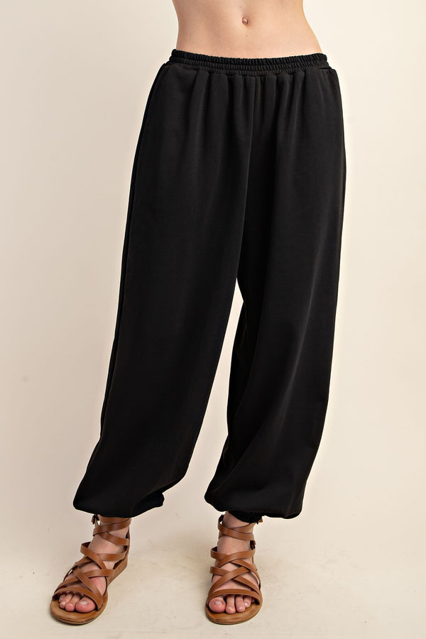 Relaxed Fit Mixed Jersey Sweatpants Black