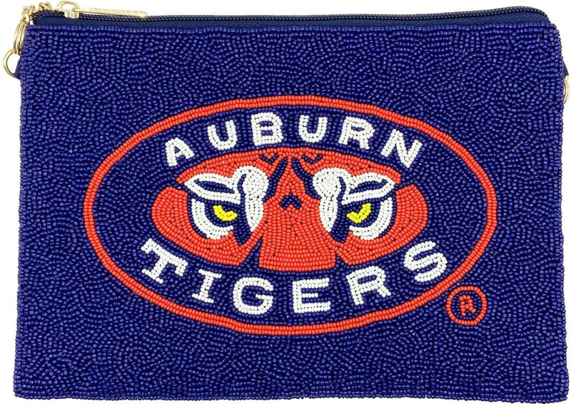 Auburn Tigers Beaded Wristlet