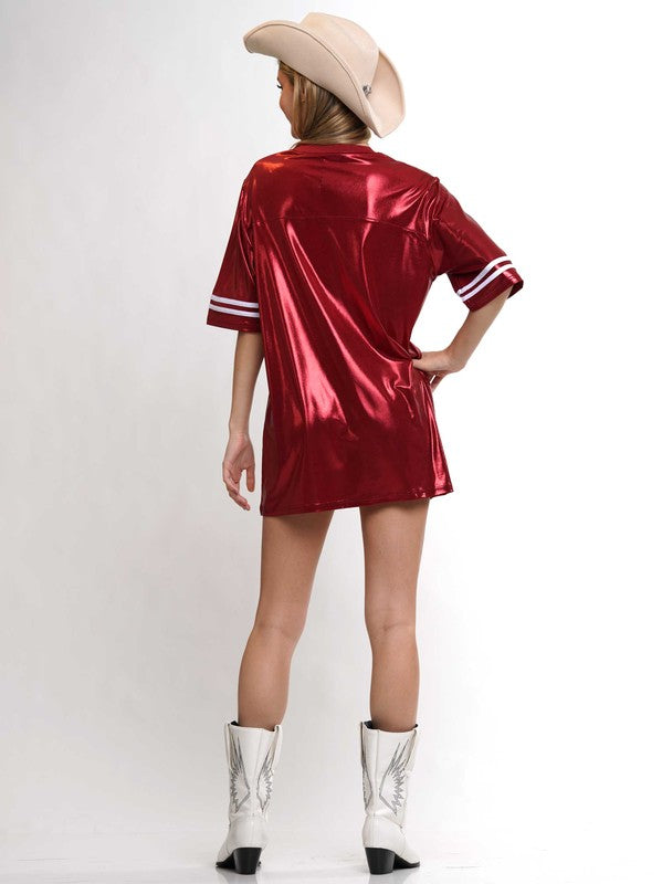Alabama Elephant Jersey Dress Crimson White