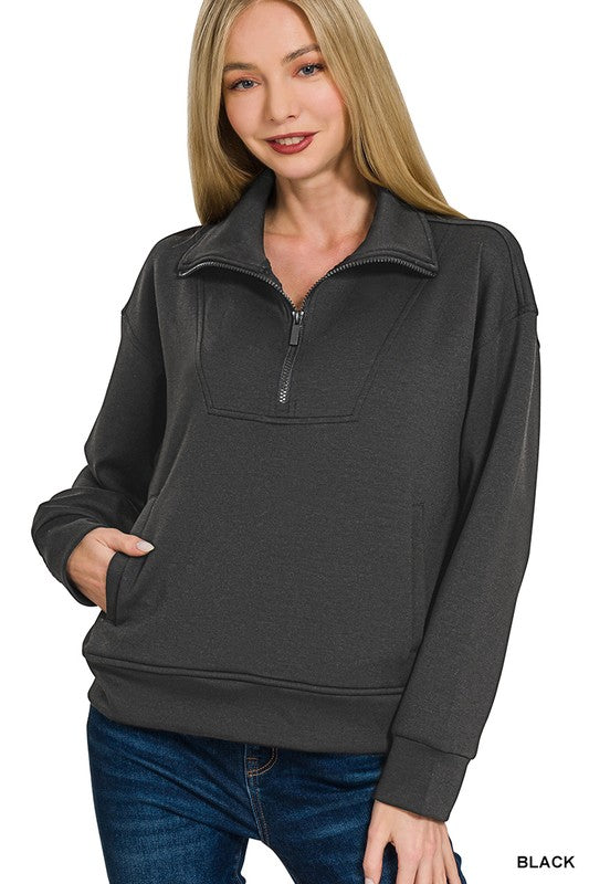 Scuba Half Zip Pullover Black