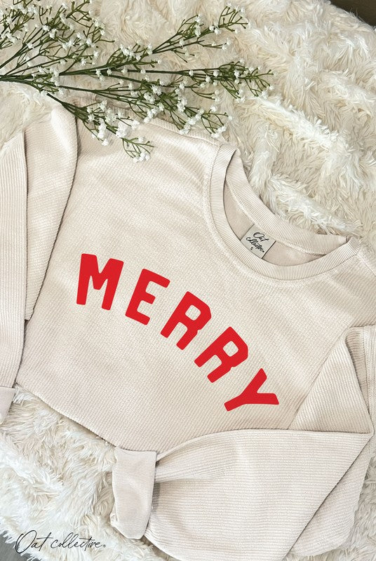 Merry Cropped Thermal Pullover Dusty Vanilla