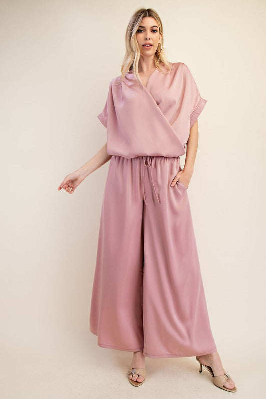 Surplice Neck Oversized Top Blush