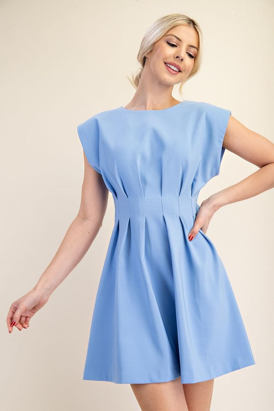 strapless open back dress Krys Pleated Crew-Neck Dress main image 0