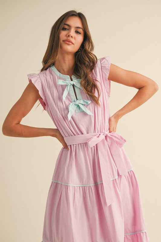 babette midi dress London Times Women's Floral Cap Sleeve Empire Waist Chiffon Maxi Dress - Metallic