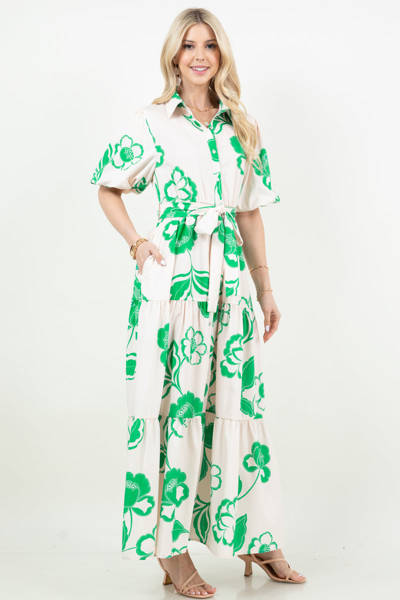 kelly green dress womens Floral Maxi night ready Color:YELLOW go-live-june Long Sleeve Sparkly Bardot