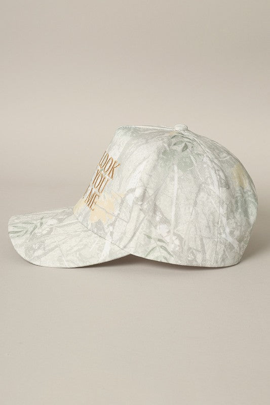 You Look Like You Love Me Camo Cap Beige