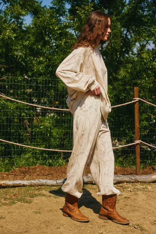 Camo Loose Fit Jogger Pants Taupe