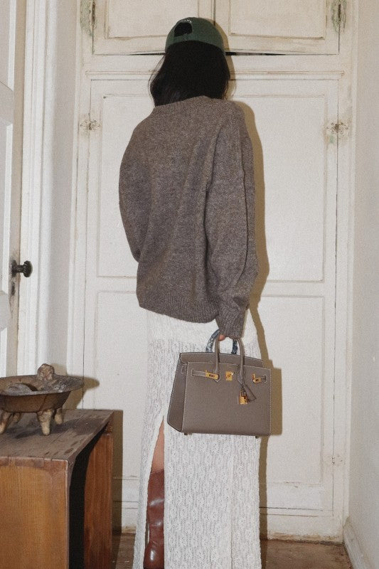 Flying Mallard Duck Knit Sweater Mocha