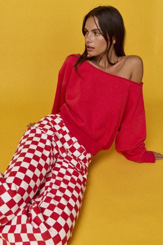 Demi Checkered Bottoms Red