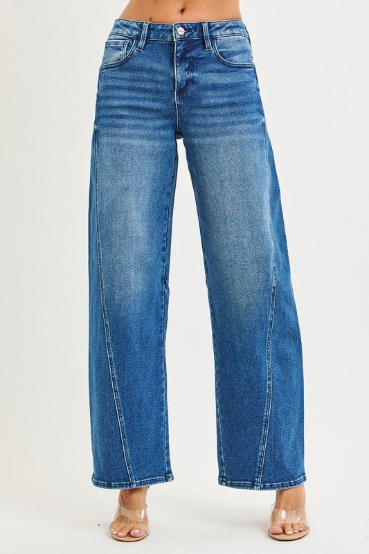 Slouchy Barrel Jeans Dark