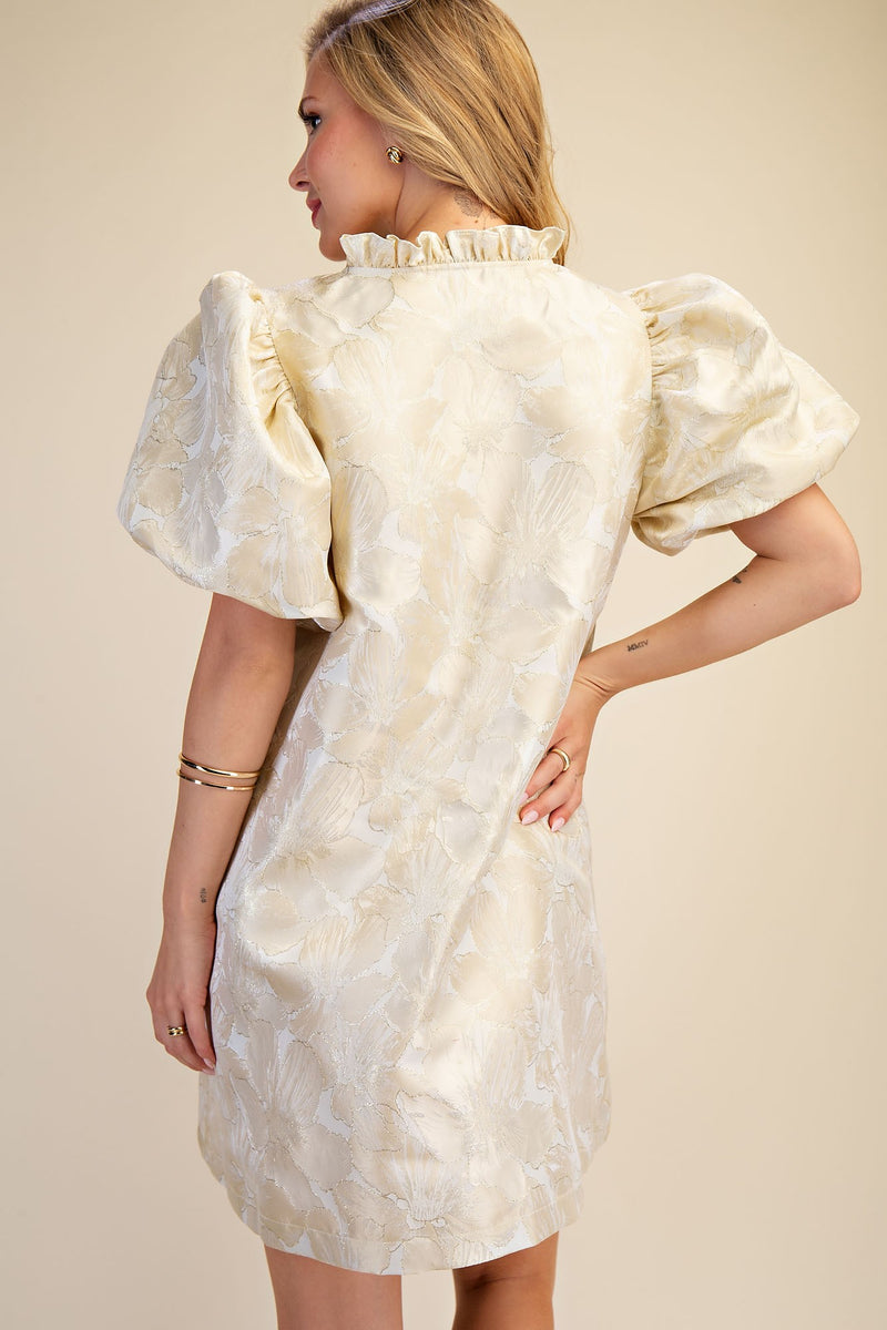 champagne mini dress with sleeves Keepsake Champagne Bell Sleeve Mini Dress NWT