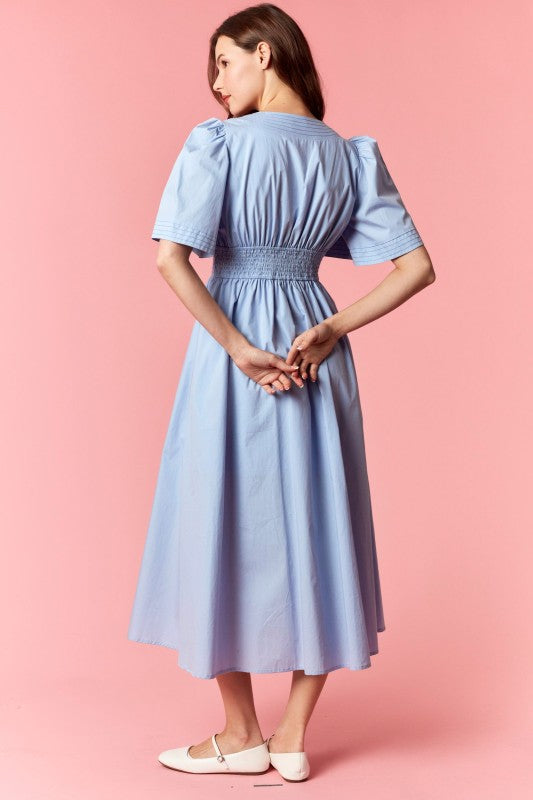 sea zippy smocked midi dress Sea NY Zippy Smocked Midi Dress