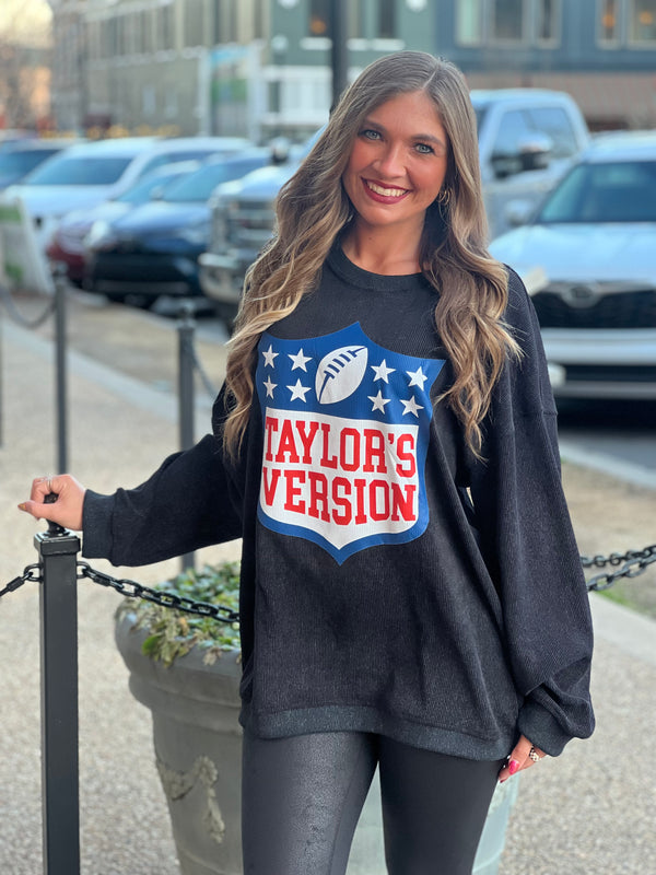 Ribbed Taylor's Version Sweatshirt Black