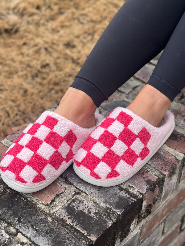 House Shoe Pink Checkered