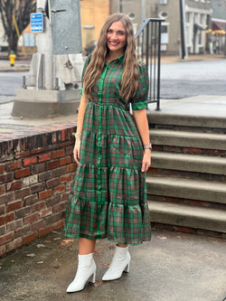 Christmas Plaid Dress - Southern Fashion Boutique Bliss Christmas Plaid Dress - Southern Fashion Boutique Bliss