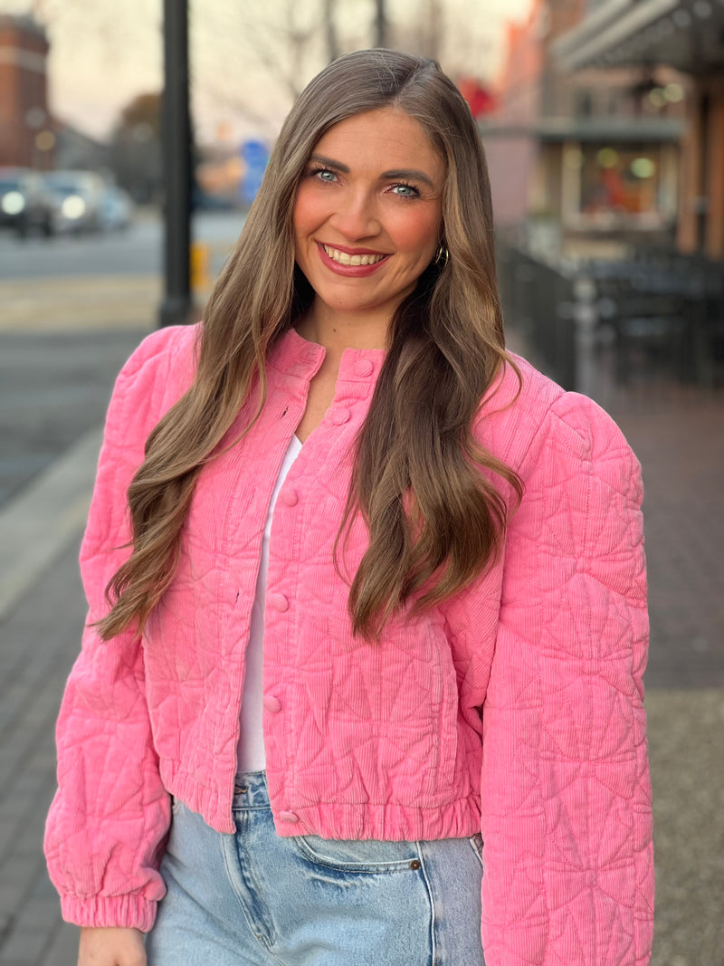 Corduroy Jacket Pink