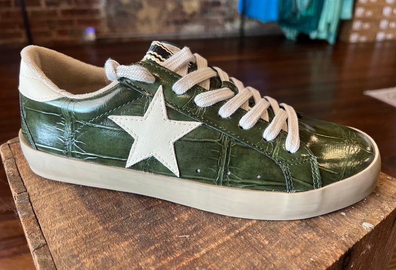 Croco Sneakers Olive