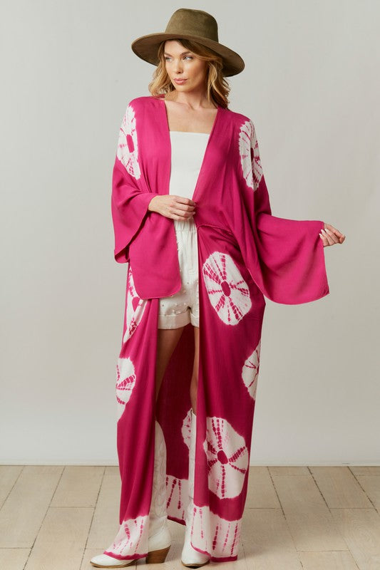 Tie Die Kimono Berry