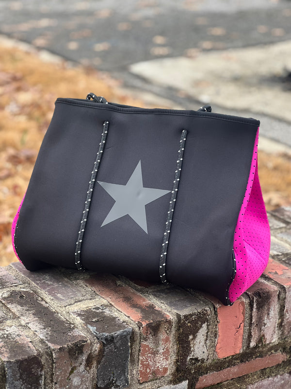 Neoprene Bag Star Black/Pink