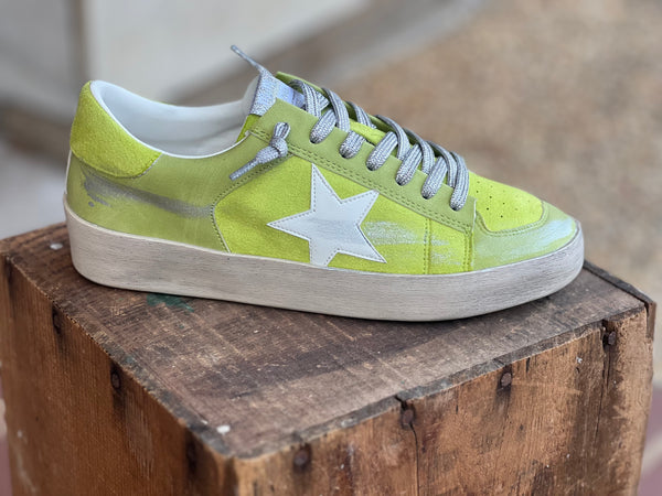 Candace Star Sneaker Chartreuse