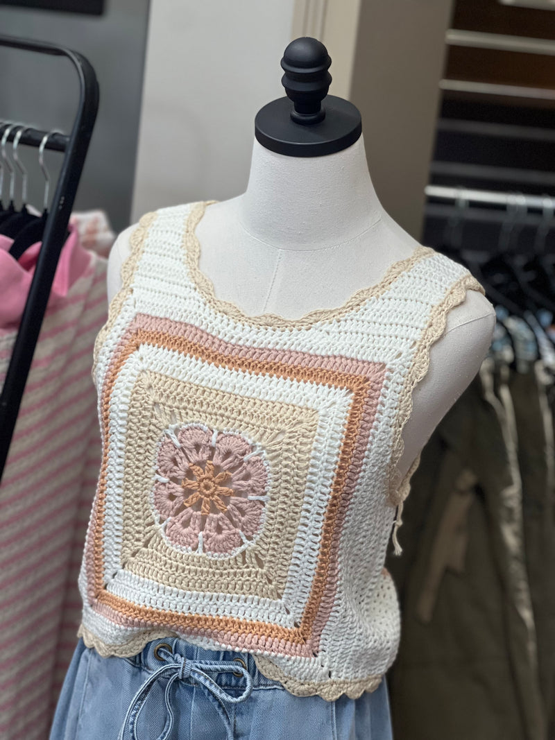 Crochet Top Off White