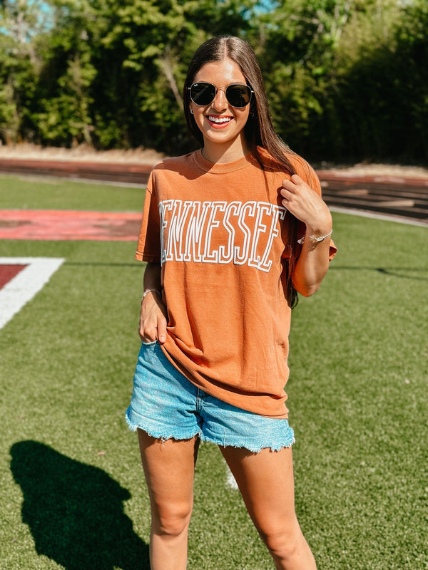 Tennessee Varsity Outline Puff Tee Yam