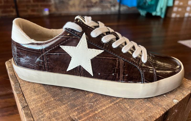 Croco Sneakers Brown