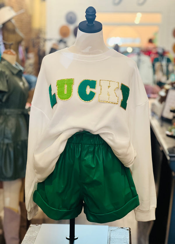 St Patrick Lucky Patch Top Off White