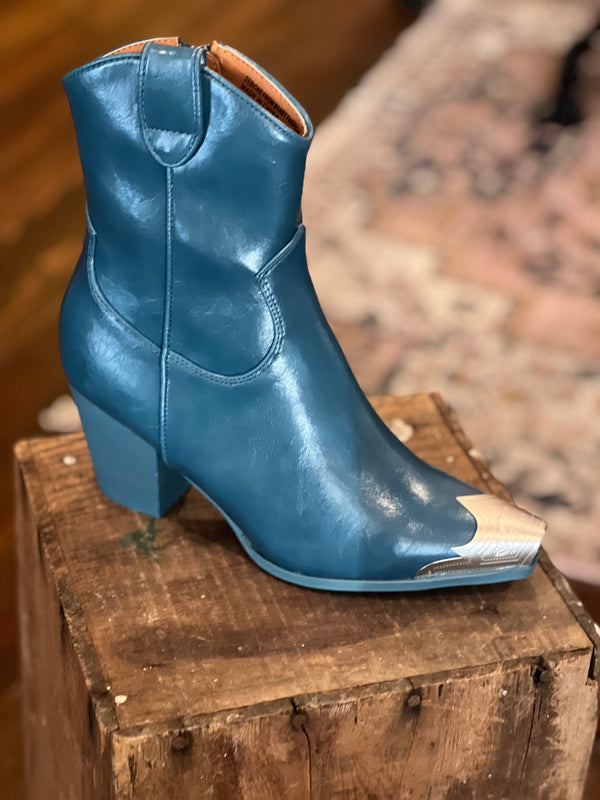 Casual Western Boots Blue