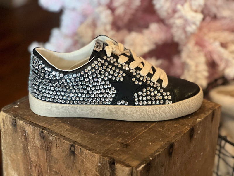 Joann Sparkle Sneaker Black Southern Fashion Boutique Bliss