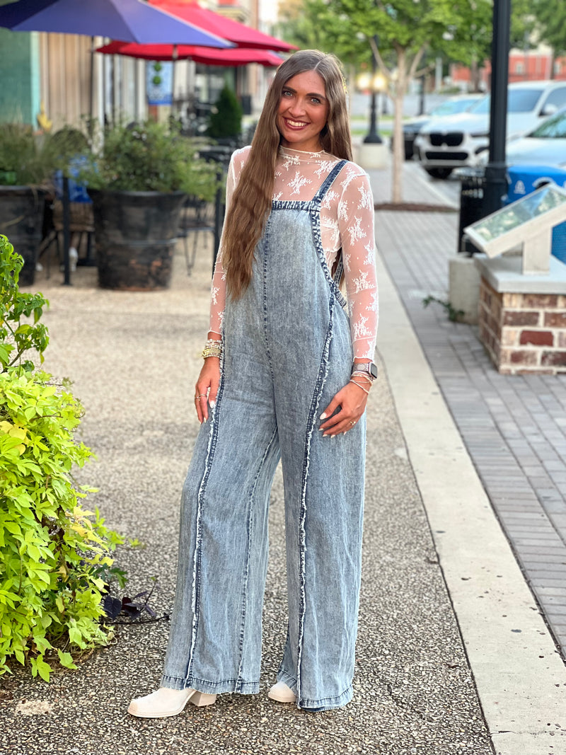 Washed Tencel Jumpsuit Denim