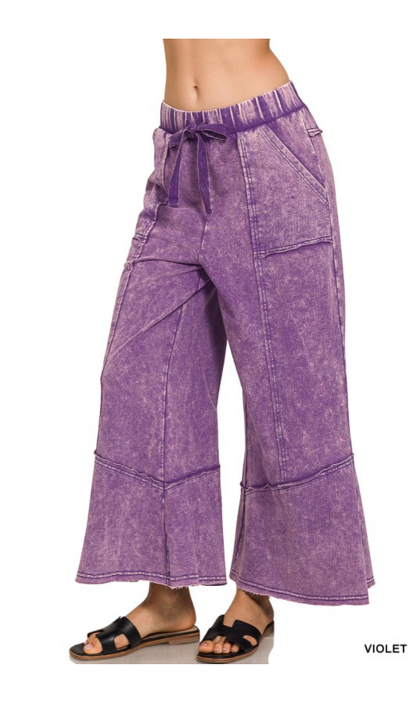 Exposed Seam Pants w/Pockets Violet