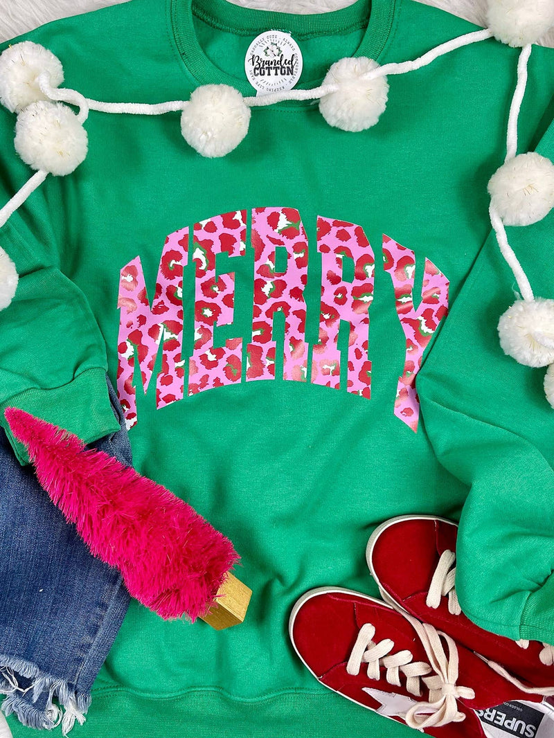 Make Me Merry Sweatshirt Green