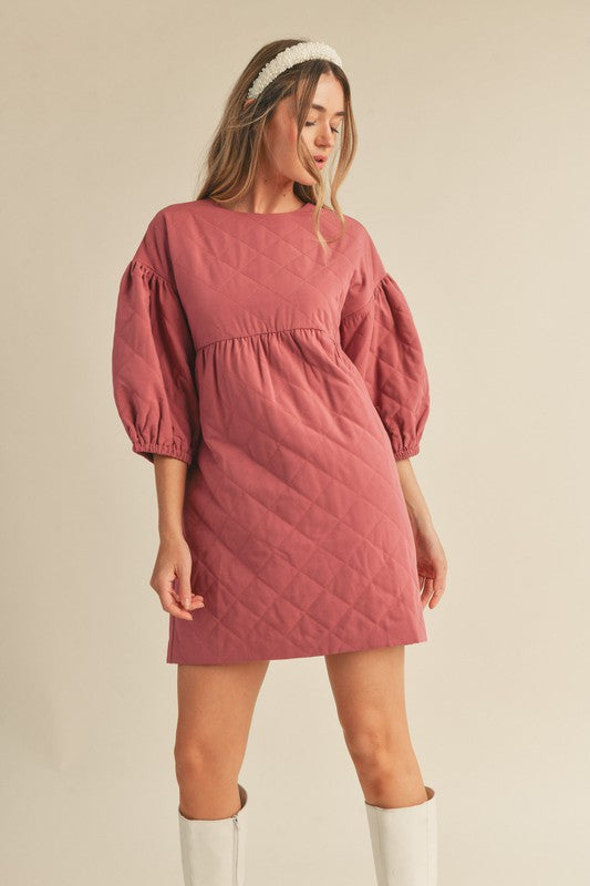 Quilted Padded Babydoll Dress Light Pink - Southern Fashion Boutique Bliss Quilted Padded Babydoll Dress Light Pink - Southern Fashion Boutique Bliss