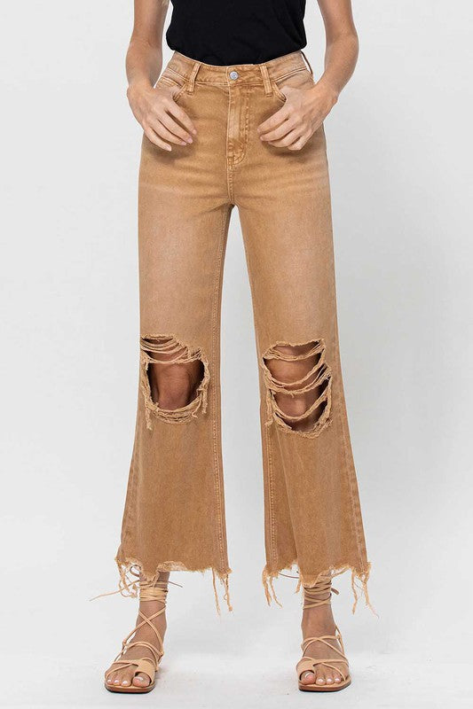 Vintages 90's Crop Flare Jeans Golden