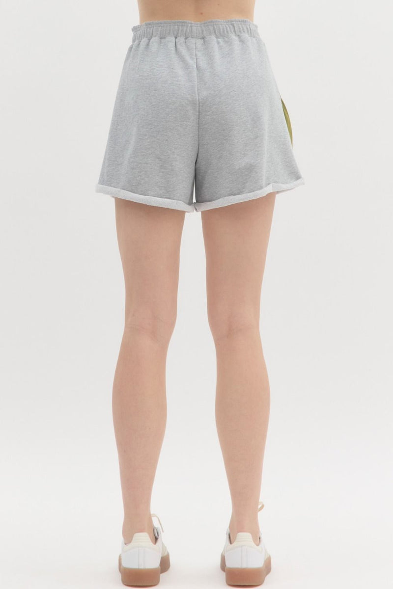 Solid Jersey Knit Pull On Shorts Grey